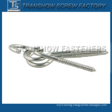 C1008 White Zinc Plated Hook Screw